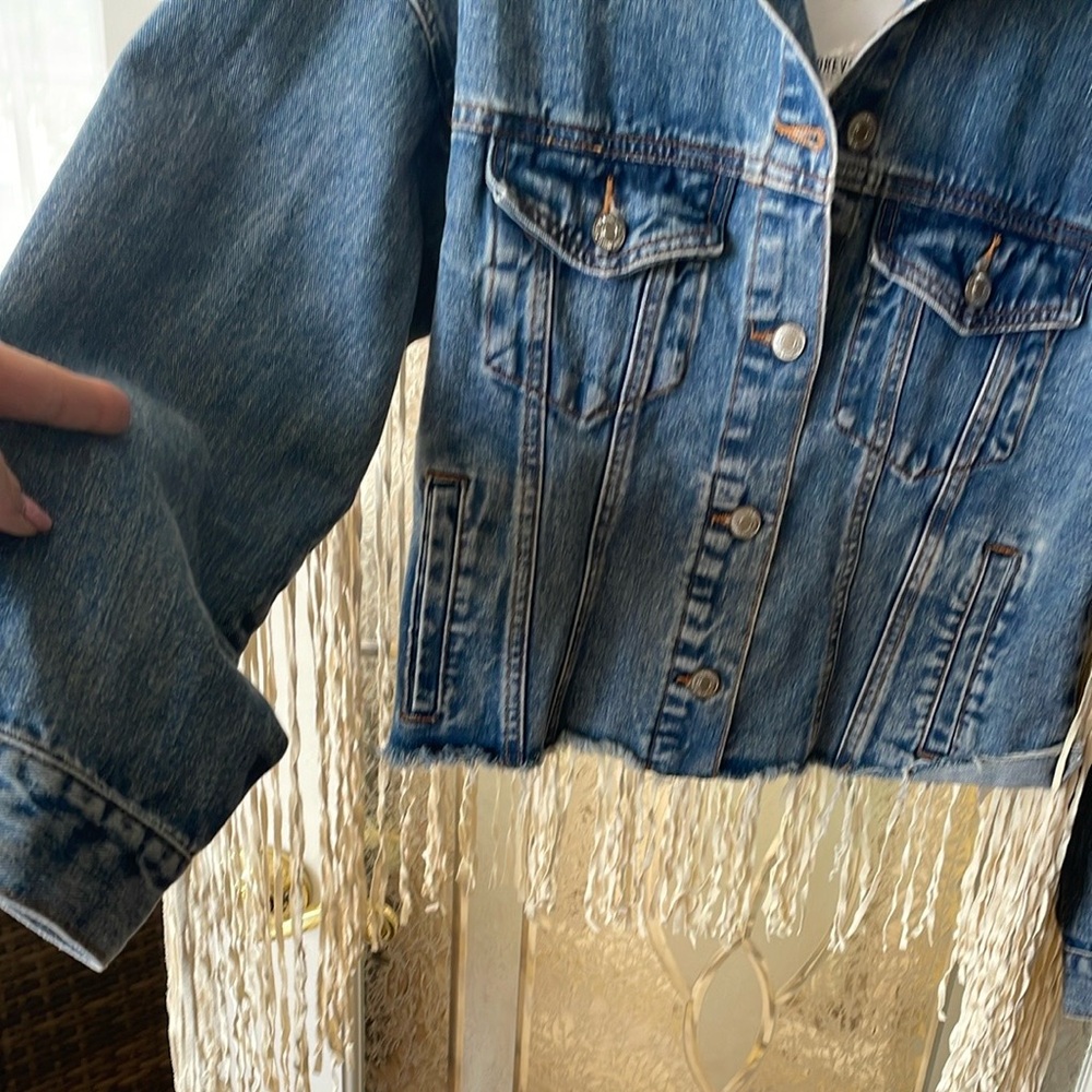 Jean Jacket with Long Fringe - Picture 6 of 10